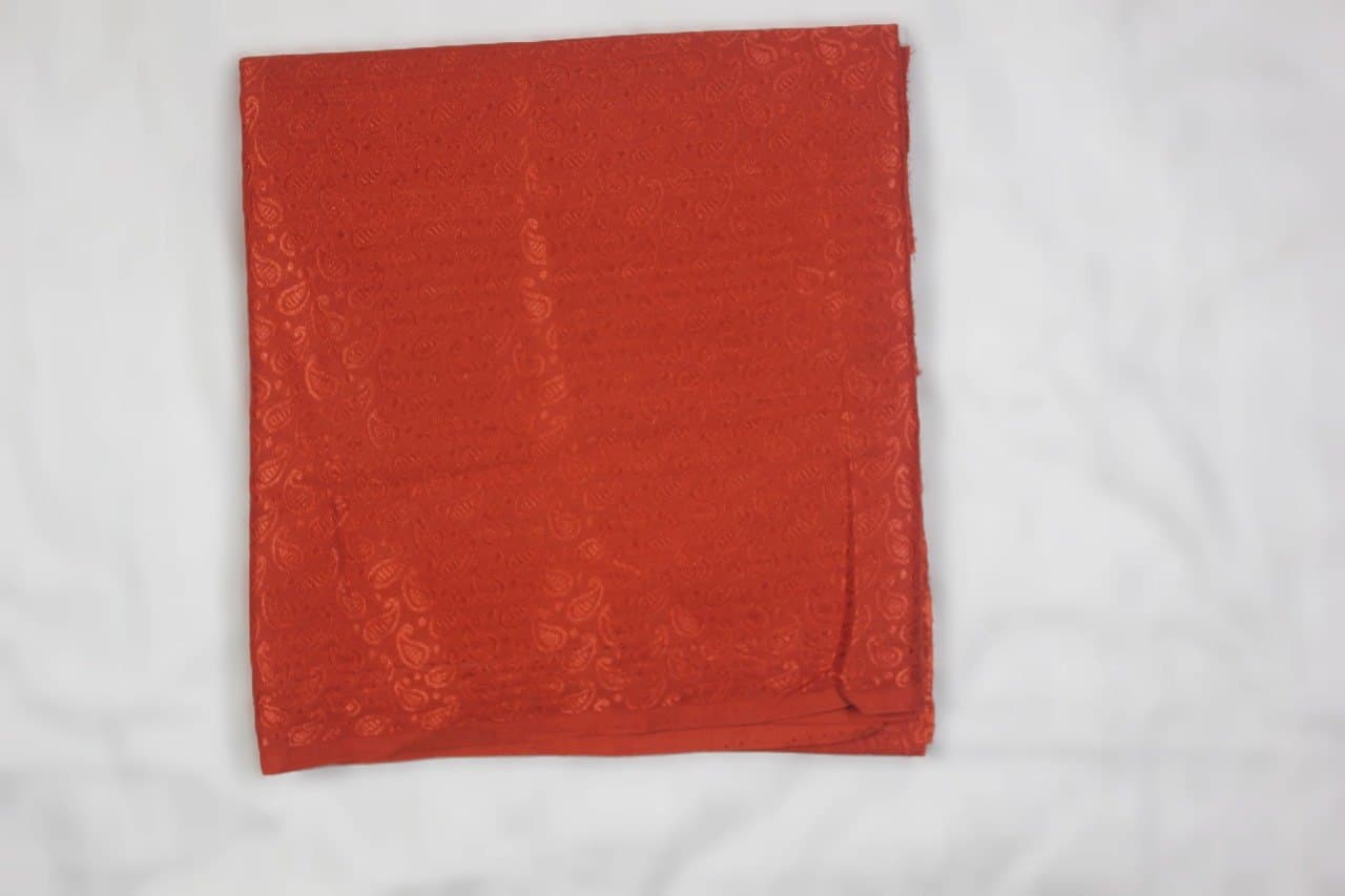 Rust Brocade Blouse Material